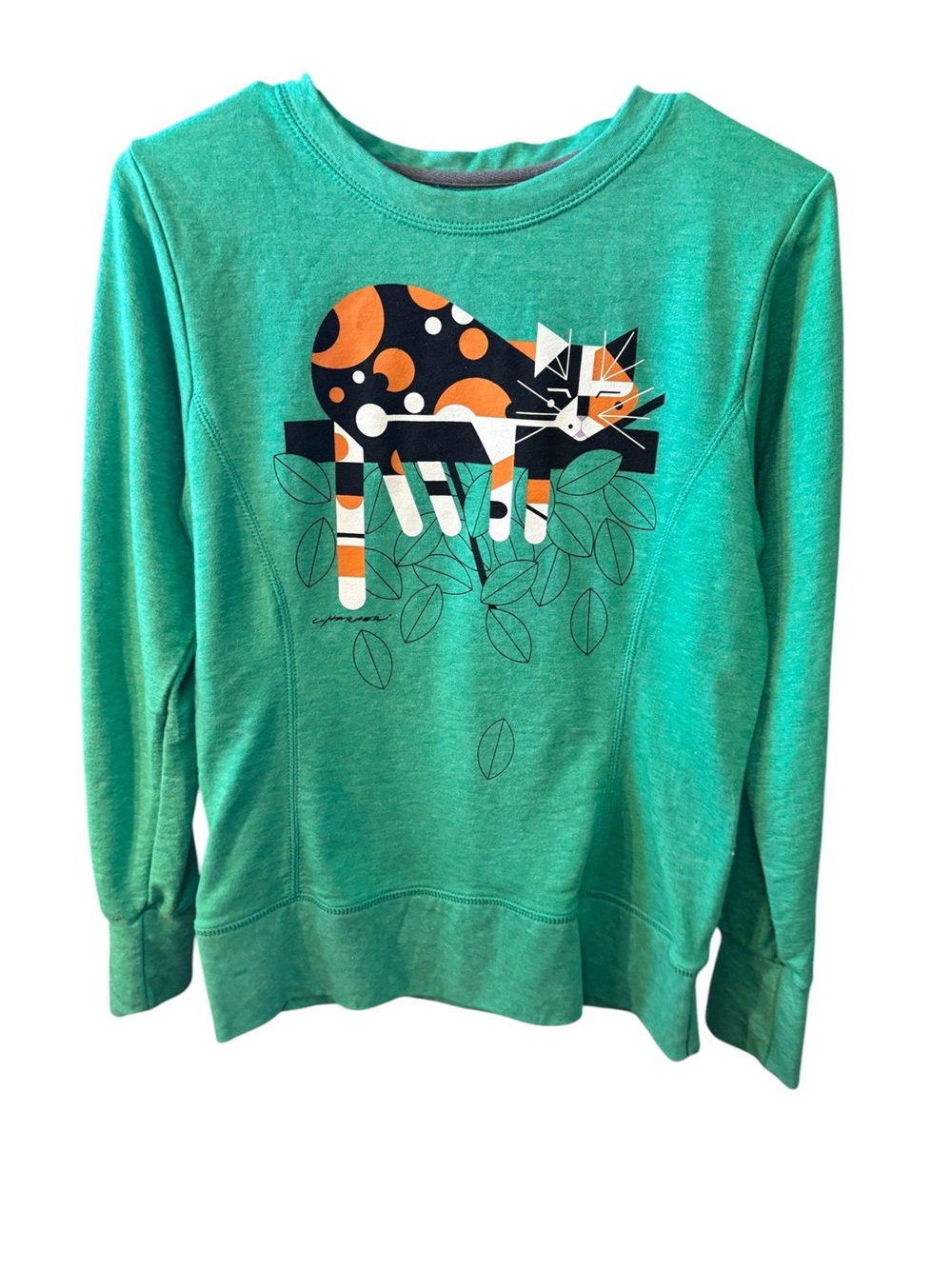 Anvil Green Tee with Gray Neck Trim